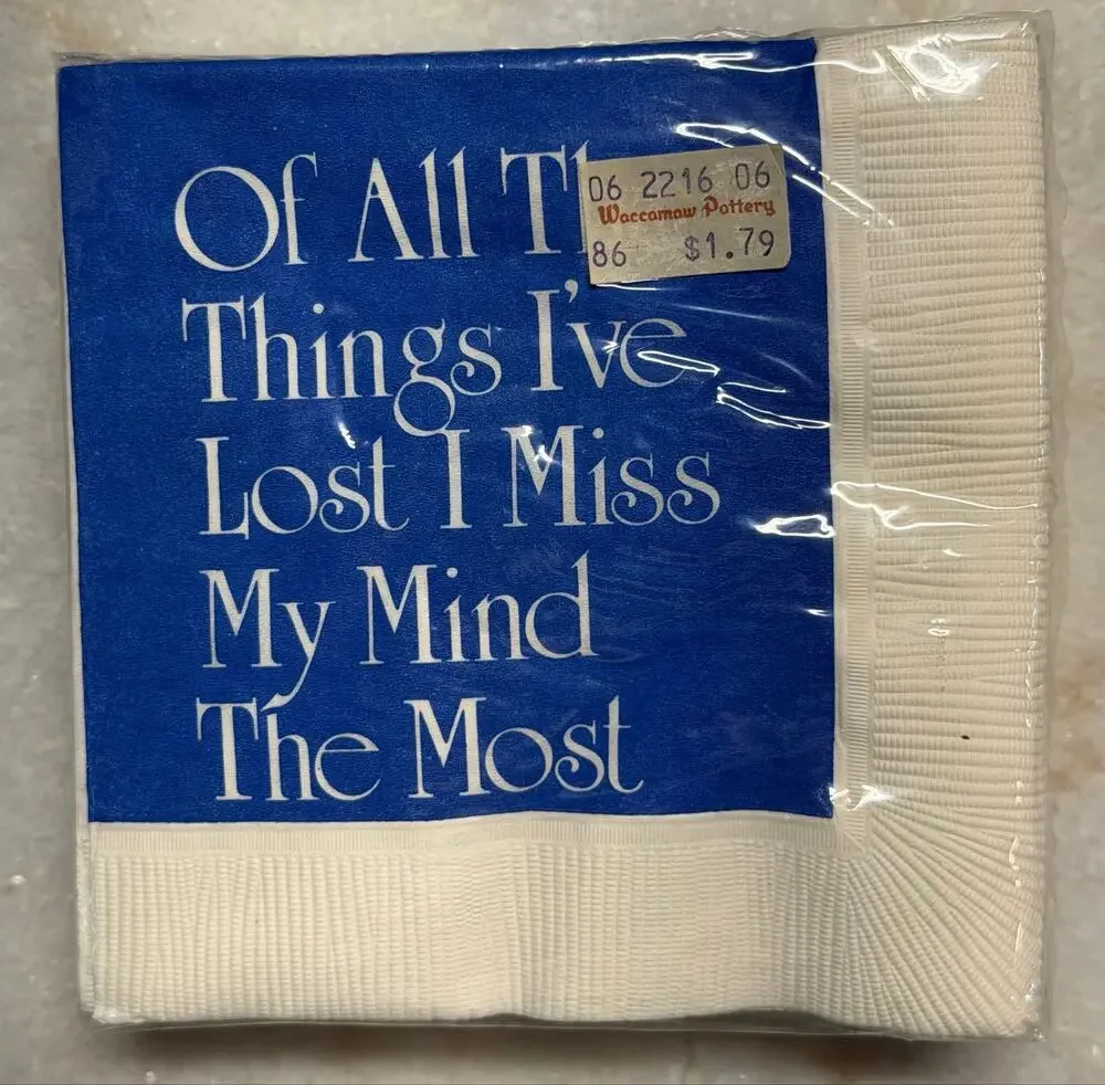 Vintage 1980s Haut Papier Funny Beverage Napkins NOS Sealed 30 Pack